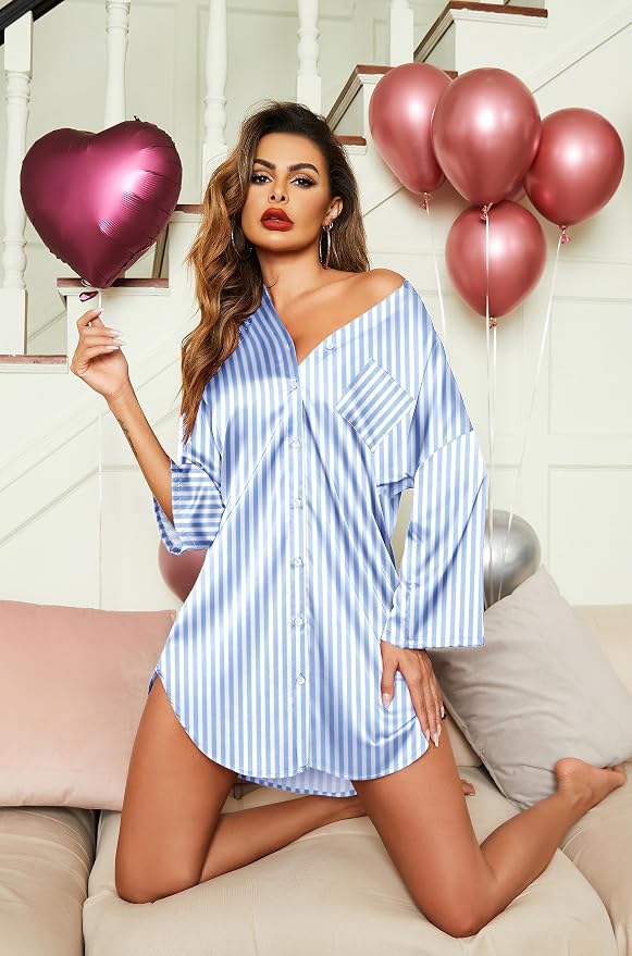 Striped Blue