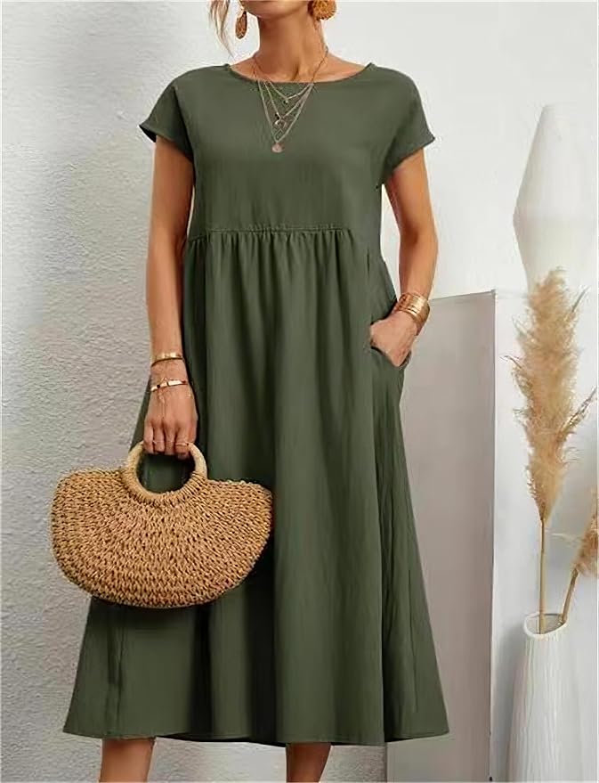 Army Green Maxi Dress