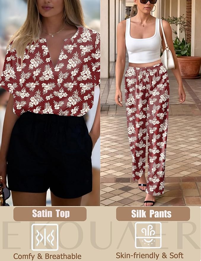 Floral Wine Red