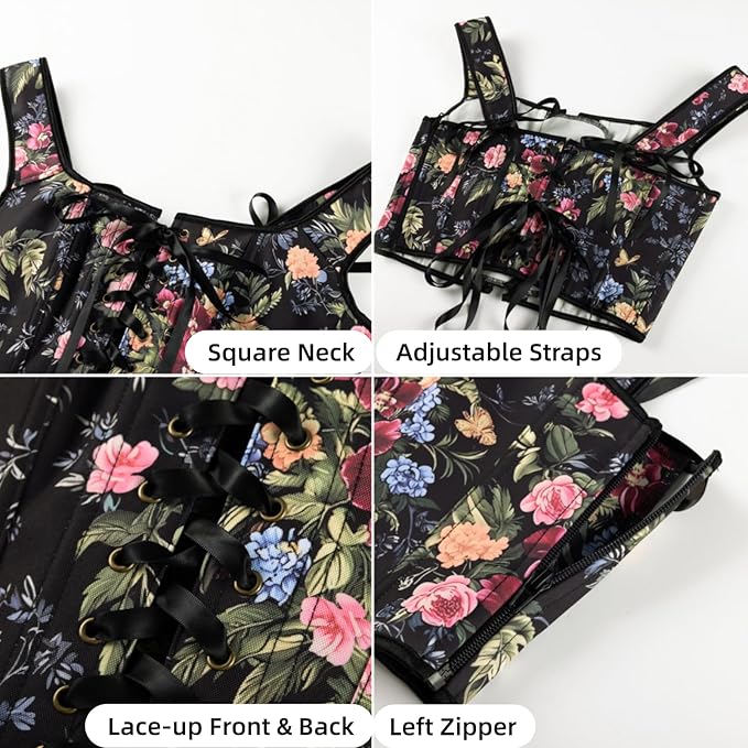 Black Multi Floral