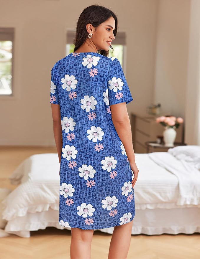 Blue Leopard Floral
