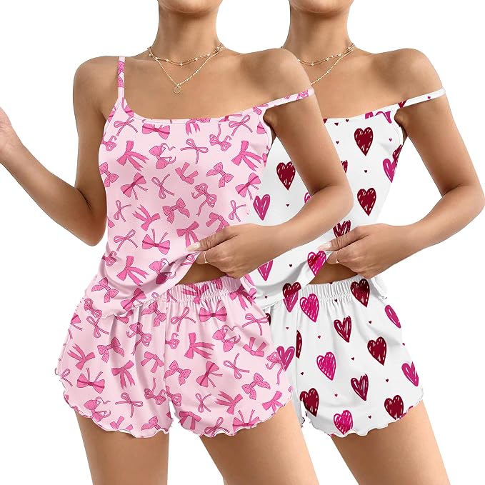 Pink Bow&white Brush Heart
