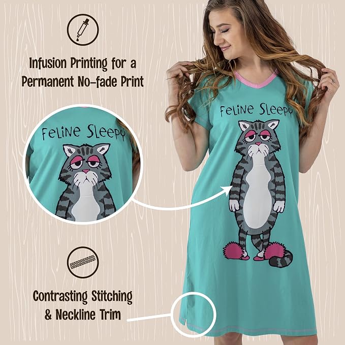 Feline Sleepy Nightshirt