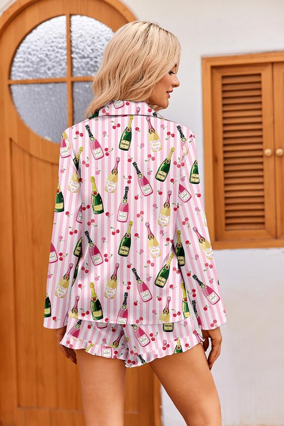 Striped Wine Bottle