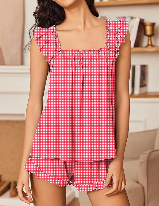 Gingham Red