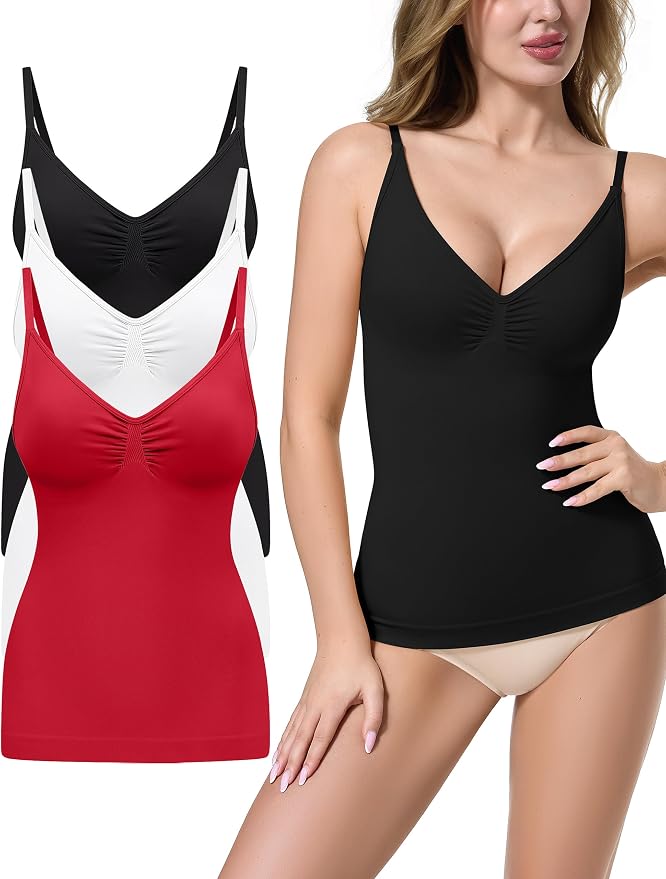 Ruched-black/White/Red 3pk