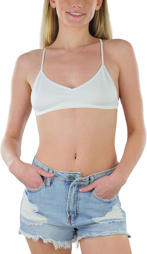 Strappy Back V-neck - White