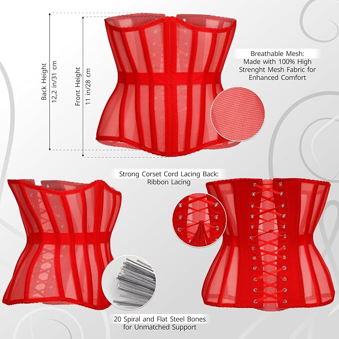 Red - Measure Your Body & Use the Size Chart!