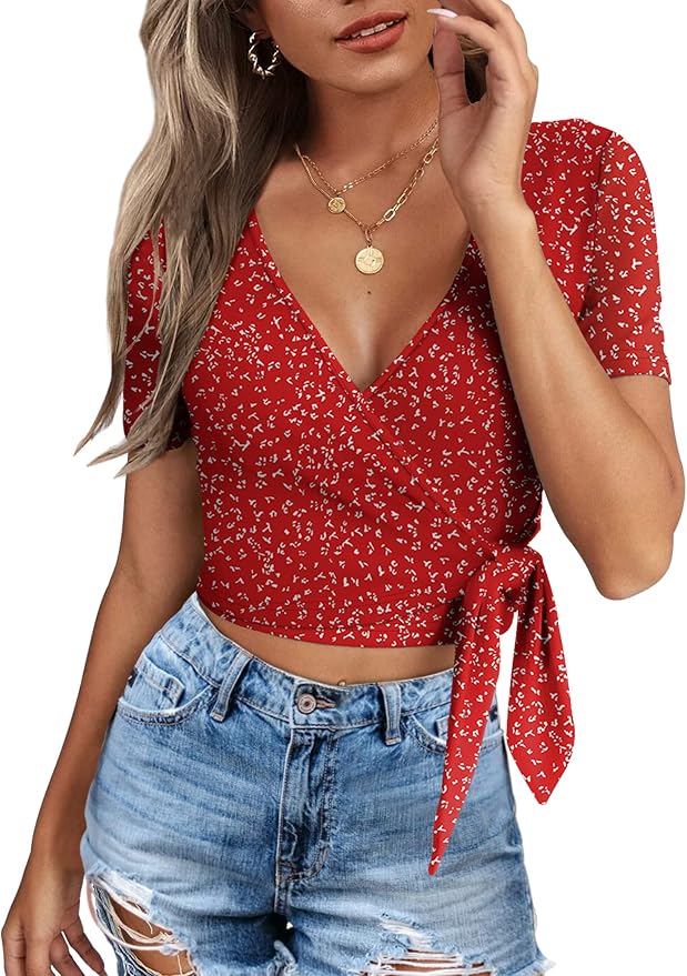204-red Floral