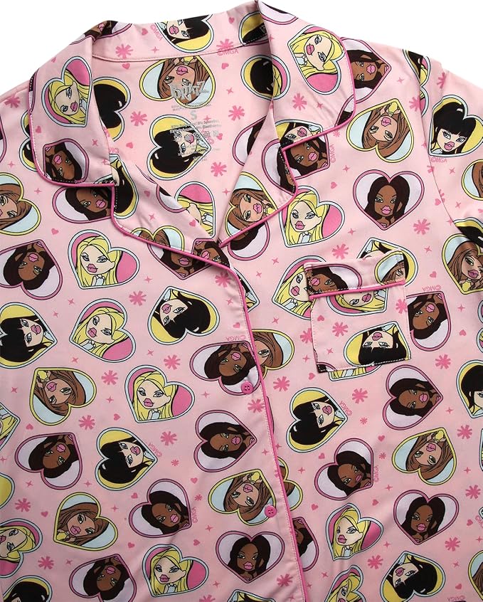 Pink Bratz Heart Toss Print