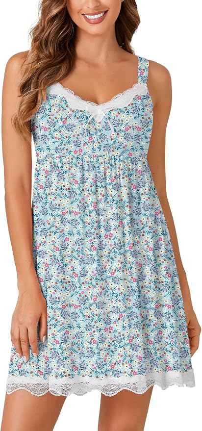 Light Blue Floral Prints