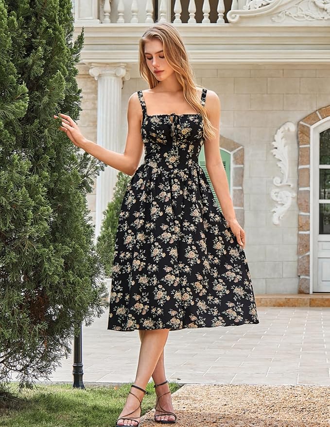 Black Beige Floral