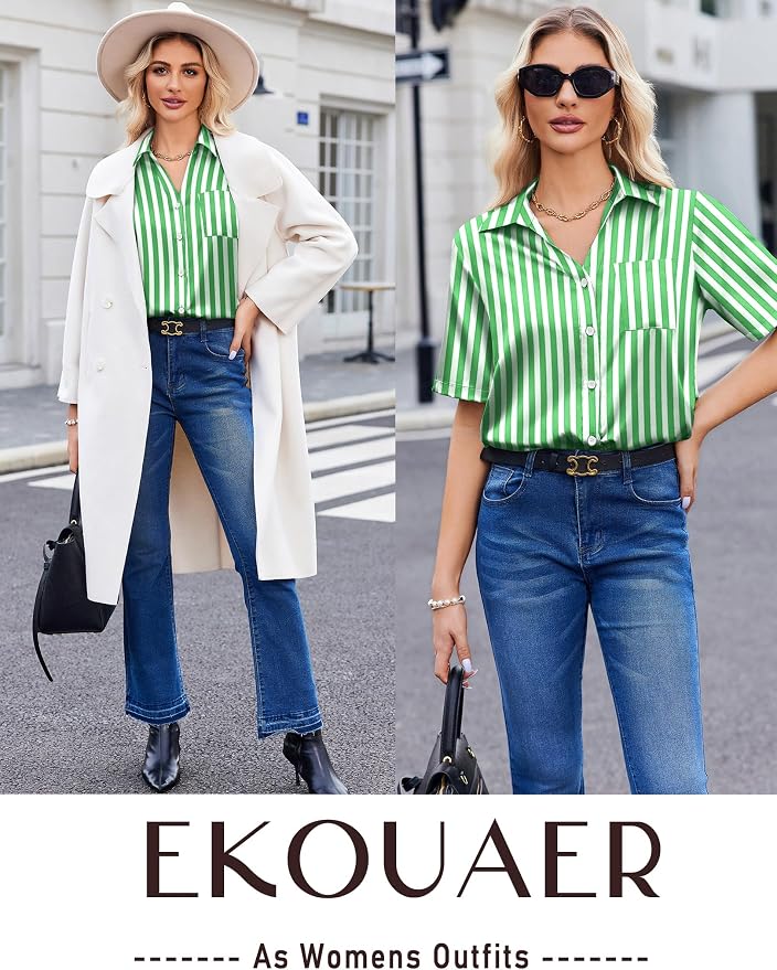 Green White Stripe