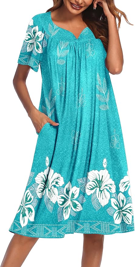 Green White Floral