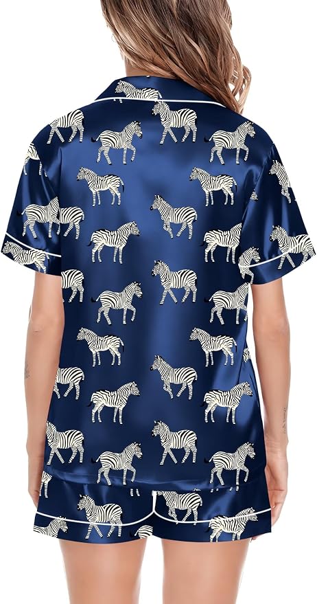 Navy Blue Zebra