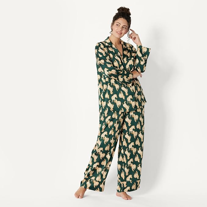 Dark Green Beige Zebra
