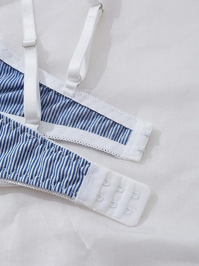 White Blue Stripes