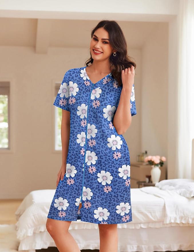 Blue Leopard Floral