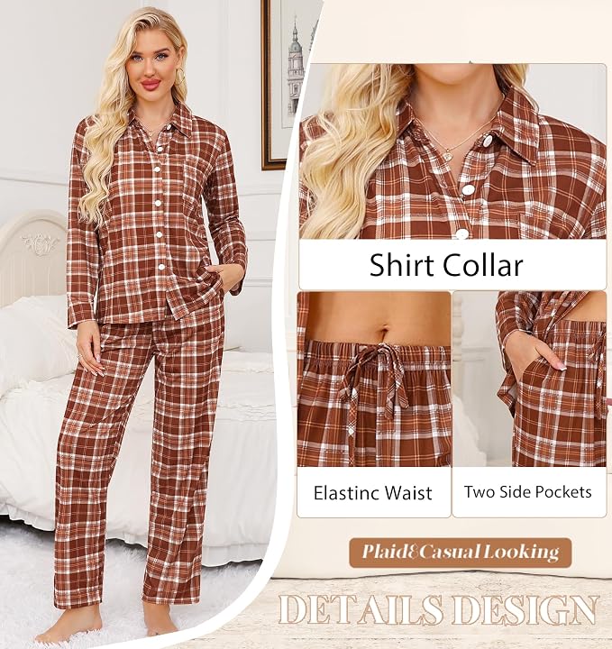 Brown White Plaid