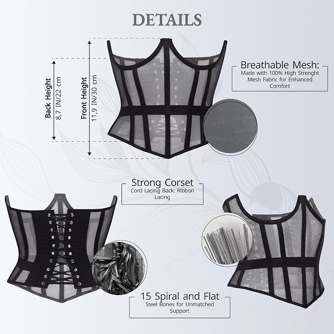 Shine Black - Measure Your Body & Use the Size Chart!