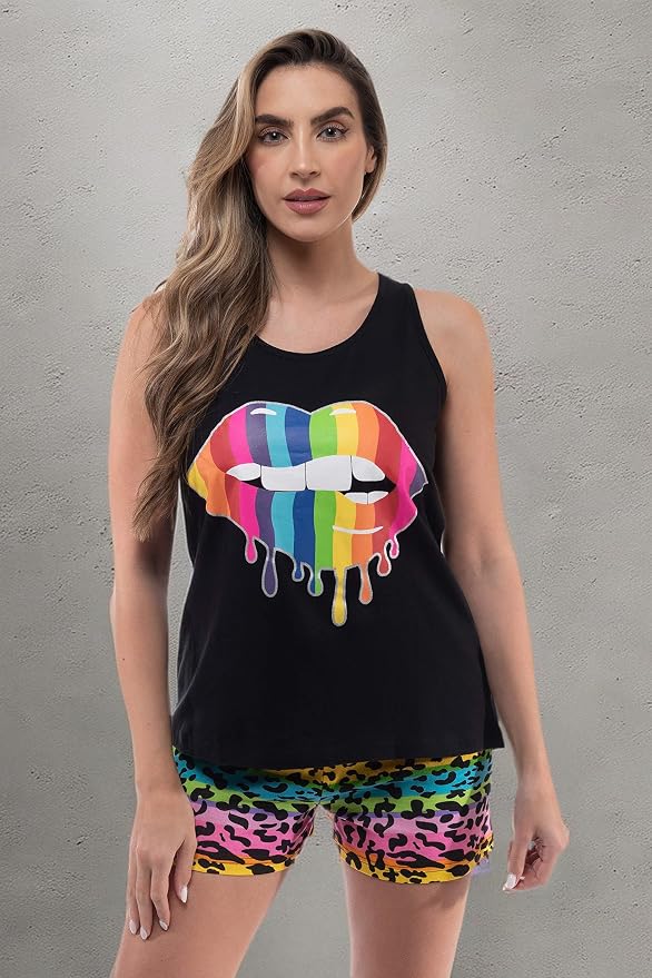 Black - Rainbow Lips