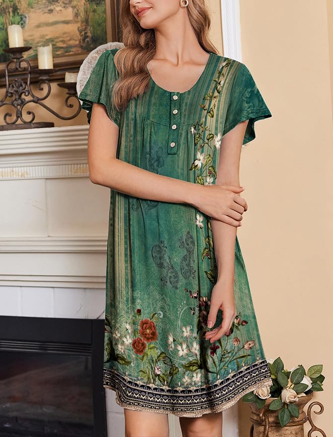 Floral Green/Small Florals Purple