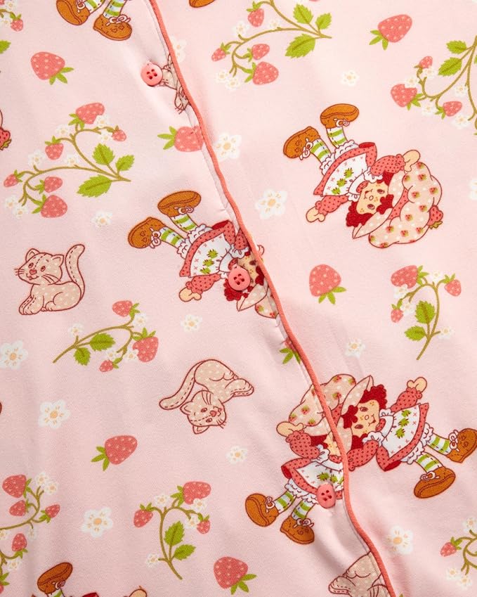 Pink Strawberry Shortcake Cat & Berries Print