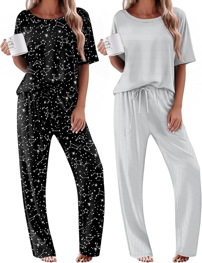 Grey Striped/Black Stars