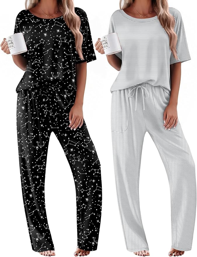 Grey Striped/Black Stars
