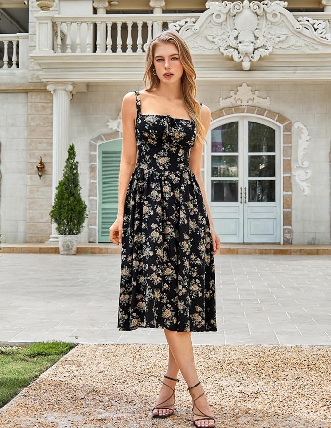 Black Beige Floral