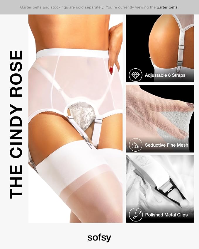 A03 | 1 Pair - Garter Belt | Ice White