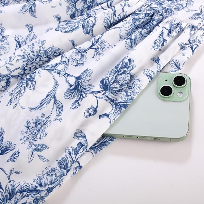 White Navy Floral
