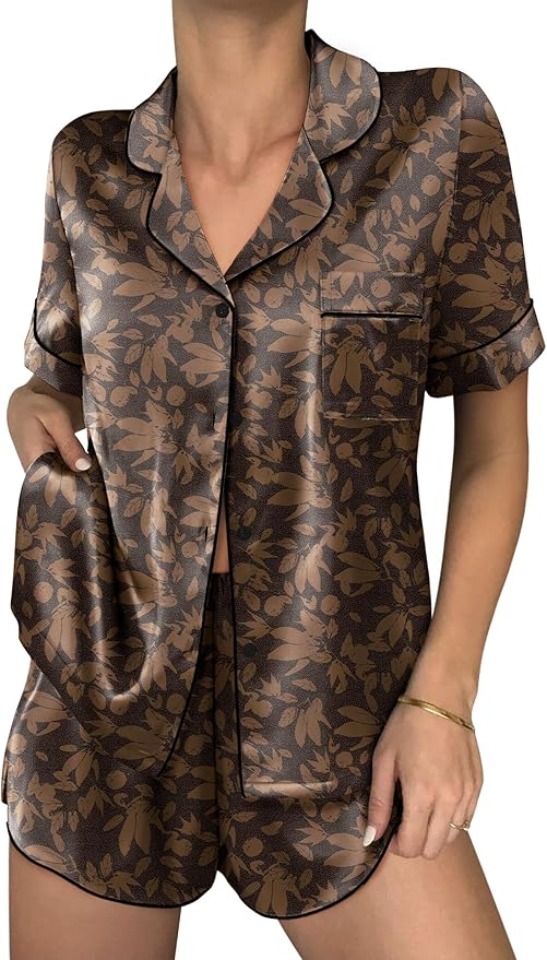 Brown Leaf Print