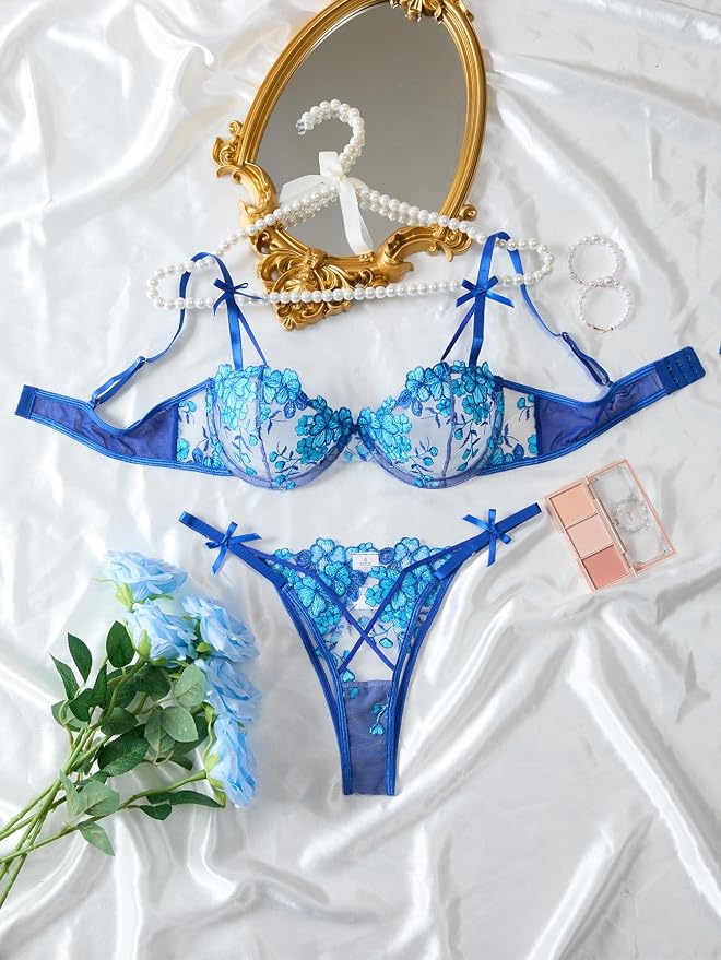 Bow Flower Blue