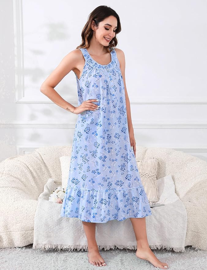 Knit-60% Cotton Blue Crabapple Blossoms