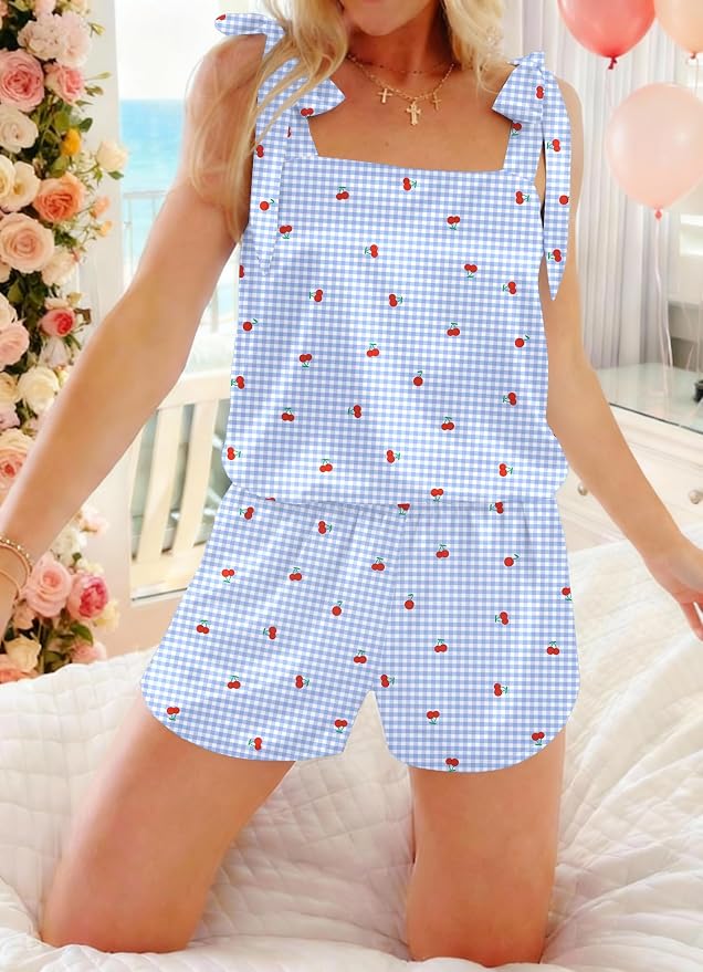Cherry Blue Plaid