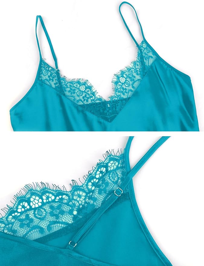 Lace Trim-peacock Blue