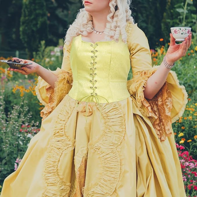 Jacquard Yellow Corset