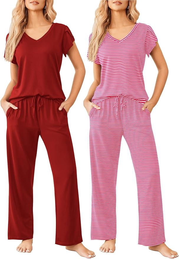 Wine Red/Red Stripe