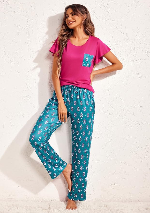 Navy Leaf+rose Red Floral