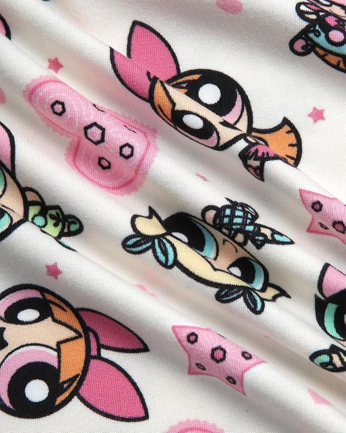 Cream Powerpuff Girls Cowgirl Stars & Hearts Print
