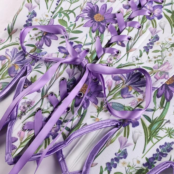 White Purple Floral