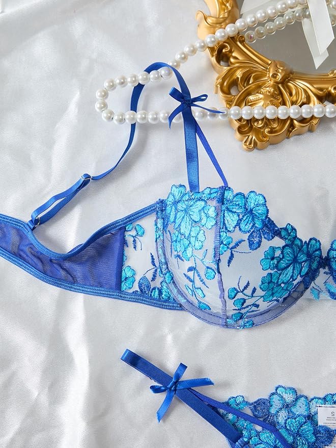 Bow Flower Blue
