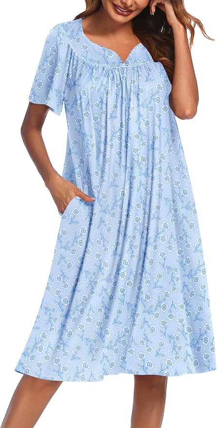Blue White Floral
