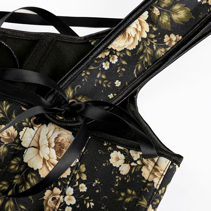 Black Antique-gold Floral