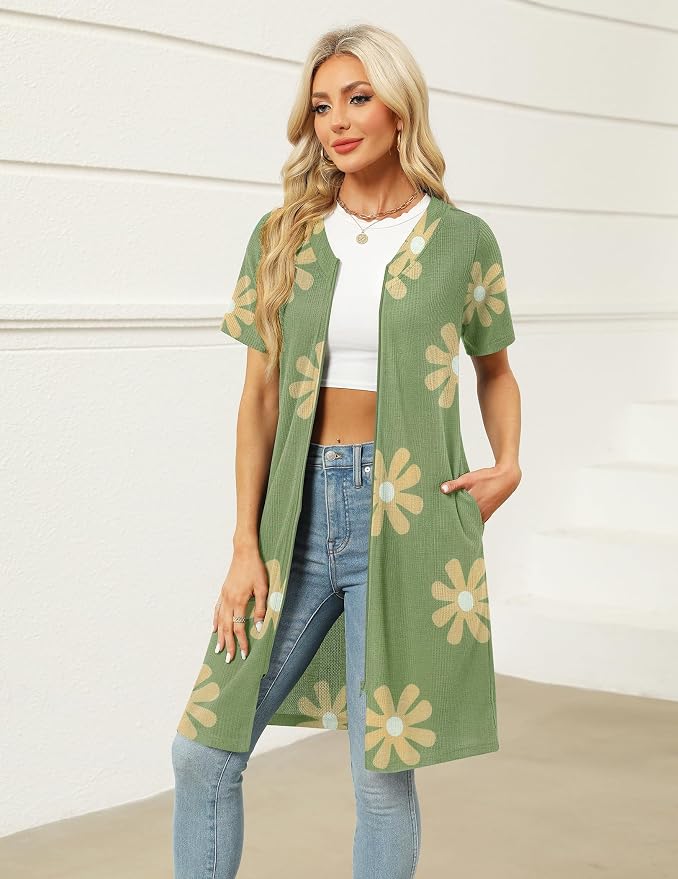Green Floral Print
