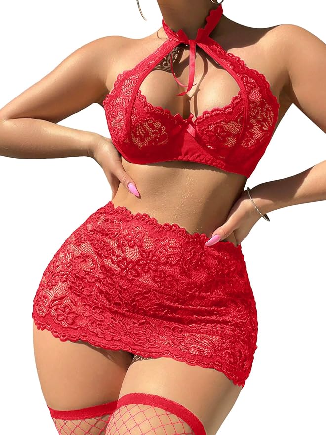 Floral Lace Red