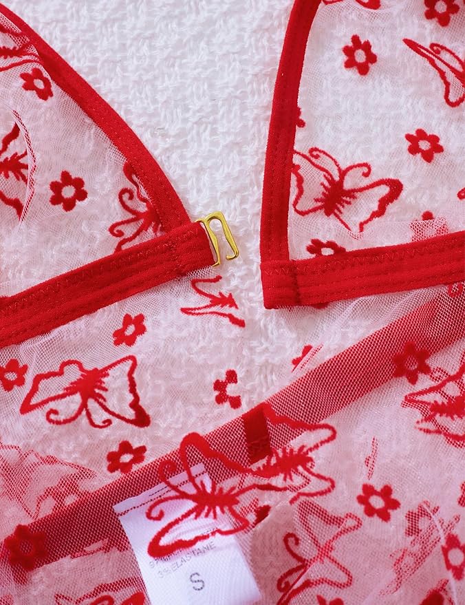 Tie-strap Red Butterfly