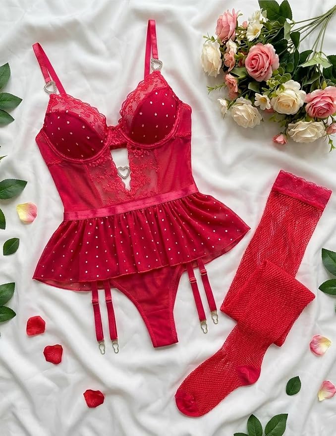 Wine Red Dots