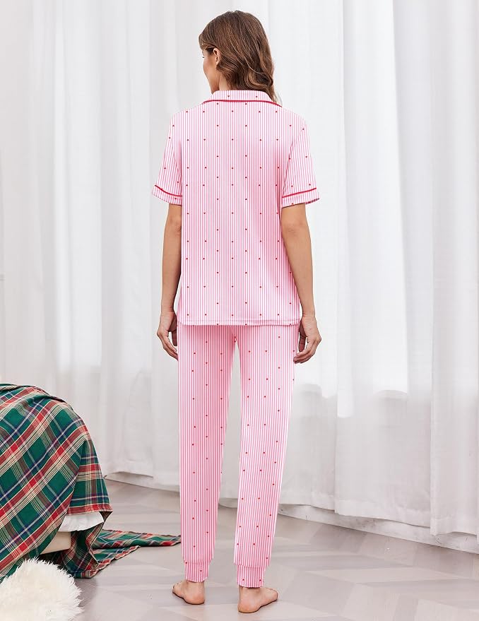 Pink Stripe Heart